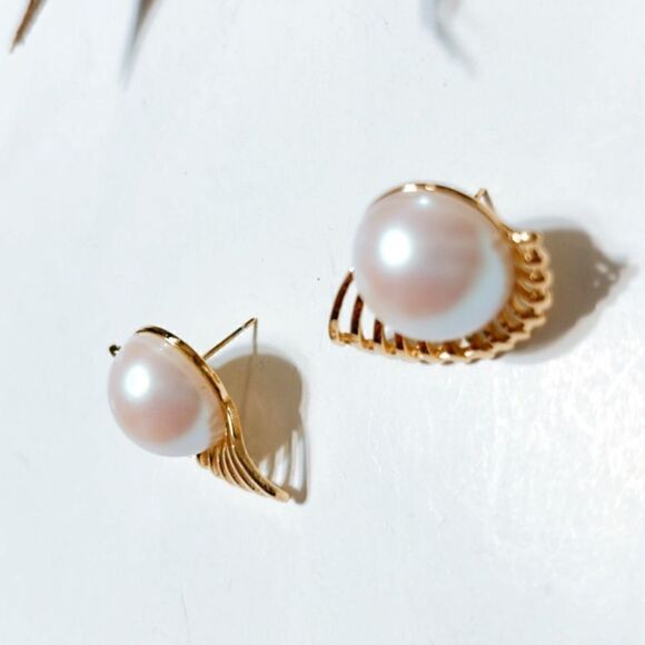 pearl earrings H173 - Picture 5 of 6